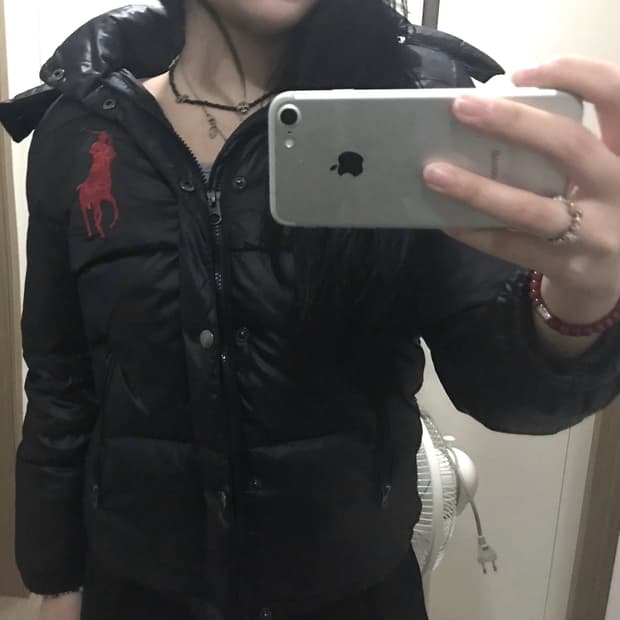 *희귀 폴로 빅포니 유광패딩