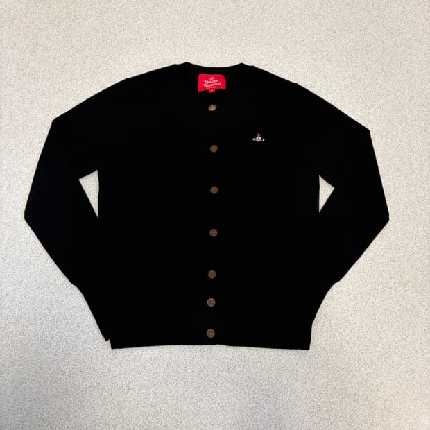 비비안웨스트우드 레드라벨 크루넥 파인울 가디건