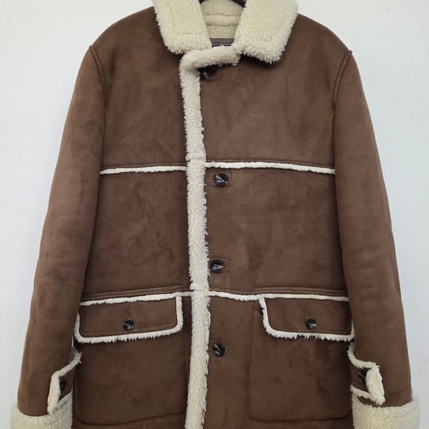 자라 맨 에코무스탕 자켓 XL