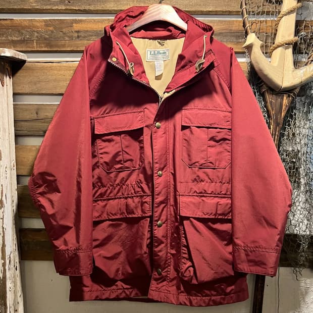 [M]80's 엘엘빈 USA Made 레드 나일론 마운틴 자켓