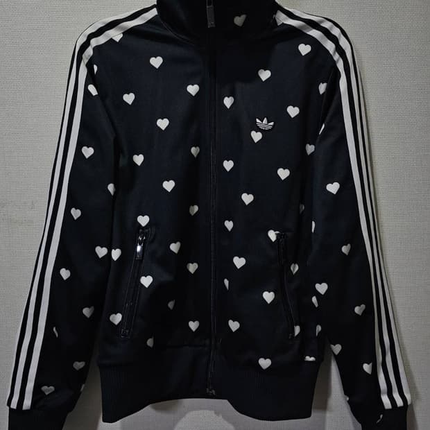 아디다스 여자 하트 도트 트랙탑 져지집업 95~100