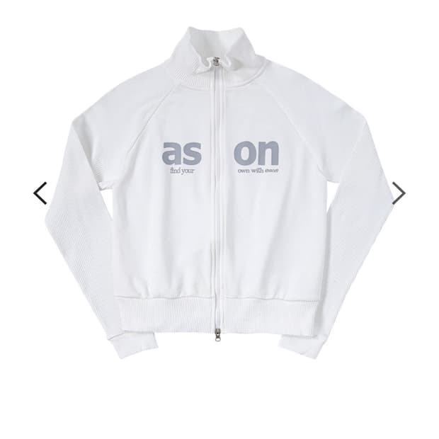 애즈온 집업 화이트