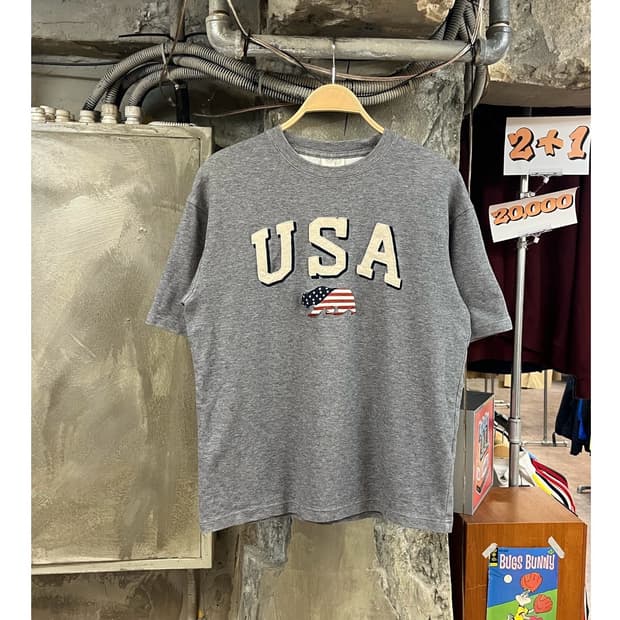 후아유 USA 반팔티 그레이 M #csz3506