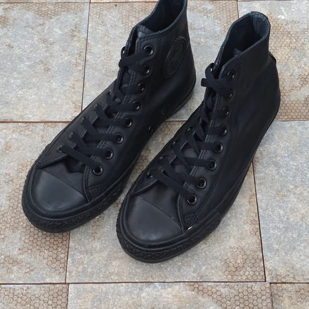 (250)컨버스 척테일러 올스타 하이 레더 블랙