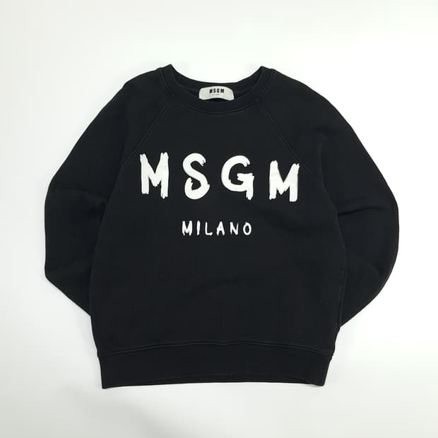 CN513W S MSGM 밀라노 로고 블랙 맨투맨