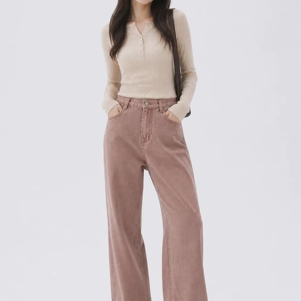 판도라핏 핑크 여자 M 바지 O1494