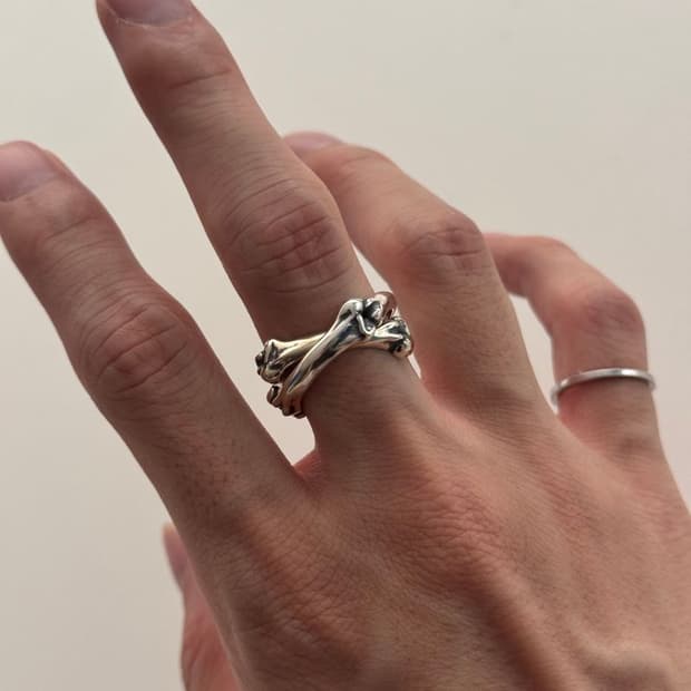 BONE SHAPE DUAL RING 듀얼 링