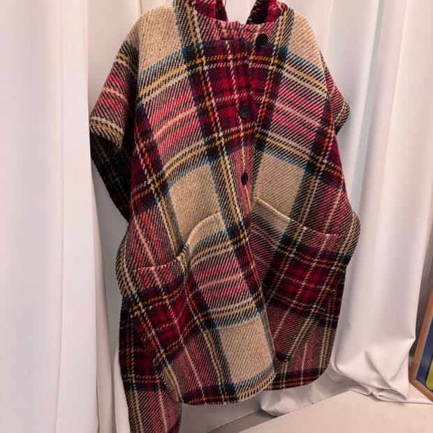 Vintage Burberry Wool Cape Coat