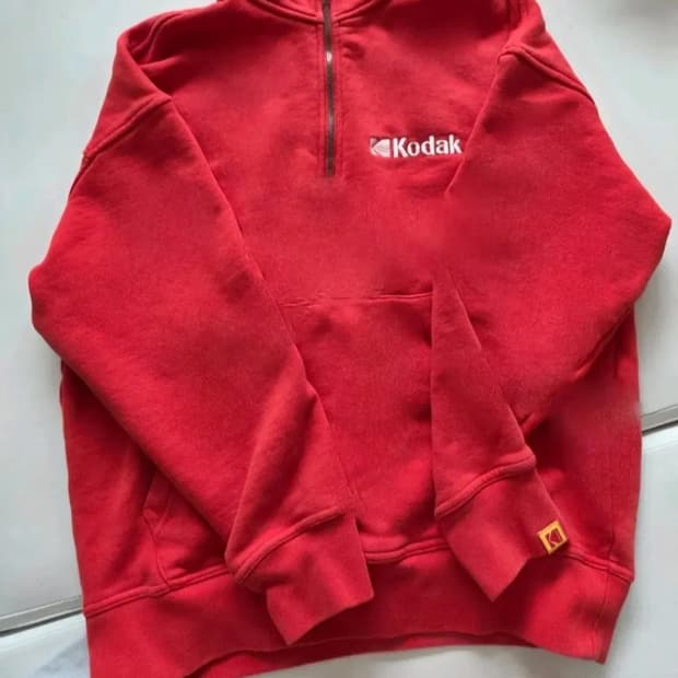 코닥 빨간색 조거팬츠 + 맨투맨 세트 (S)