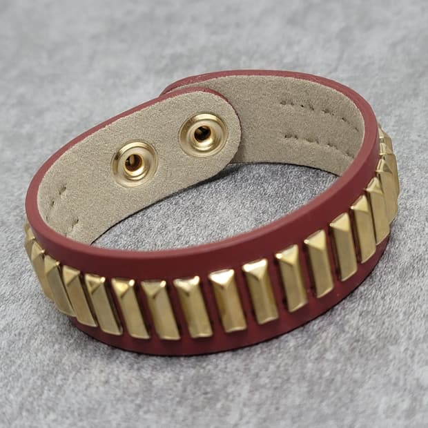 stud leather bracelet