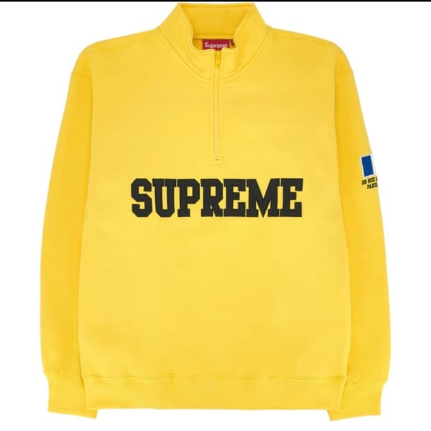 supreme 샵 플래그 옐로우 파리