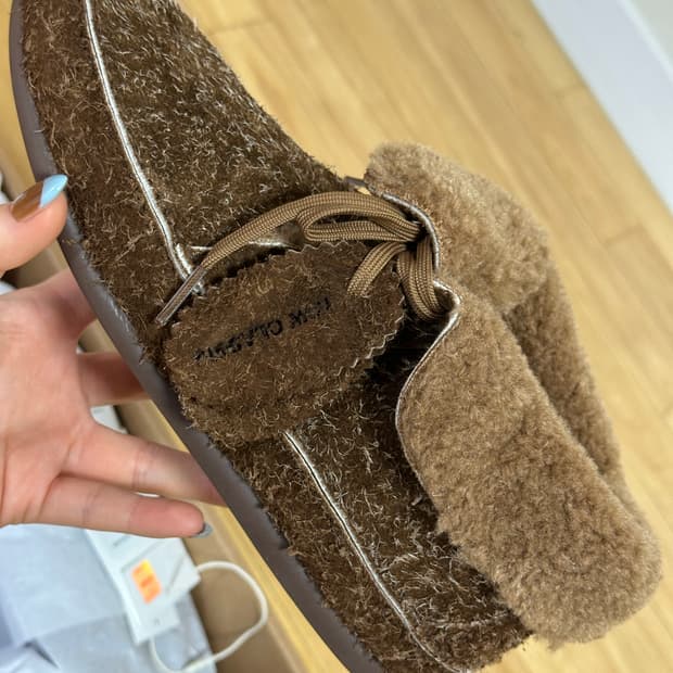 로우클래식 시어링 모카신 카멜 새상품 37