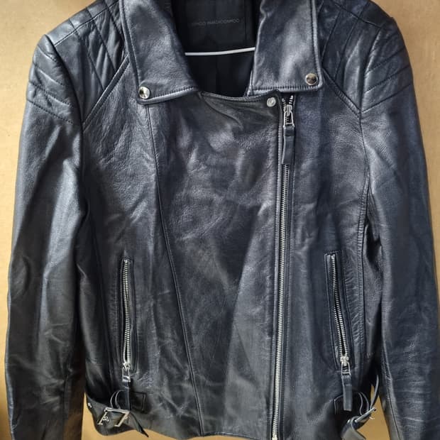 데무 여성 양가죽 라이더 자켓 