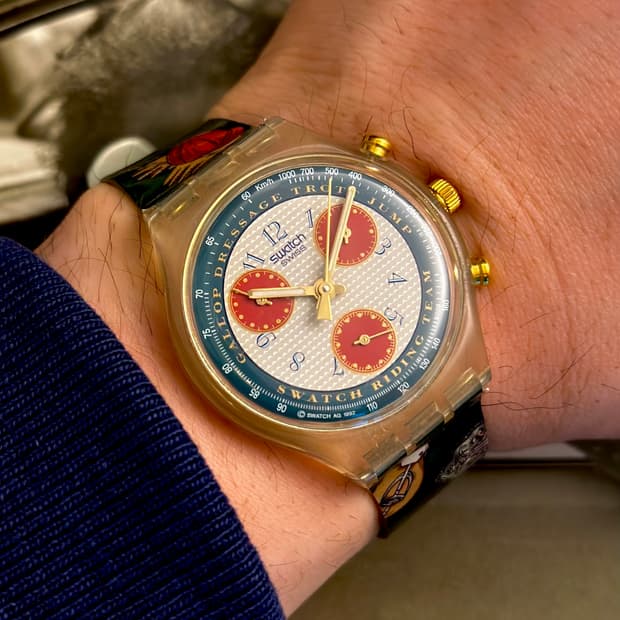 92년판) 빈티지 스와치 크로노 Riding star