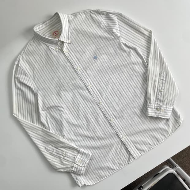 Brooks Brothers  브룩스 브라더스 자수 스트라이프 셔츠