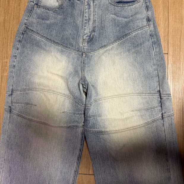 어웬드 블루 와이드 바이커 진 1사이즈