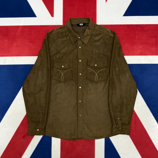 트릴리온 스웨이드 웨스턴셔츠 XL 