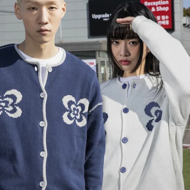 엑스톤즈 리버시블 플라워 가디건