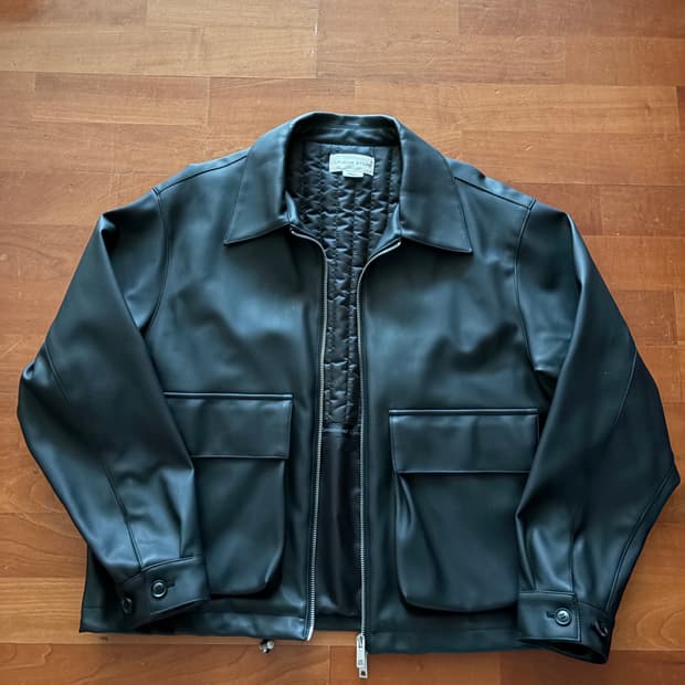 라퍼지스토어 블랙 레더 자켓 M