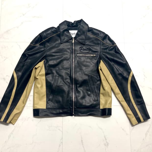더 포르타 23fw 콘트라베이스 레더 자켓 100-105