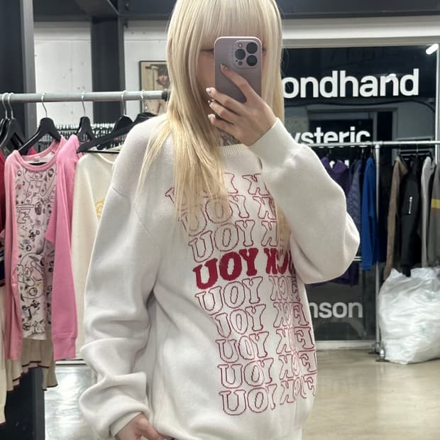 슈프림&히스테릭 글래머 17fw 콜라보 니트