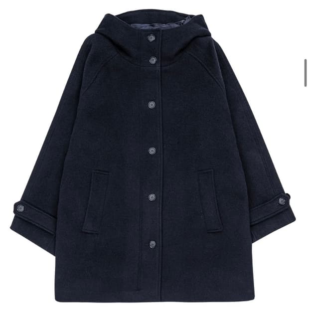 오피쉬 RICH WOOL HALF COAT, NAVY