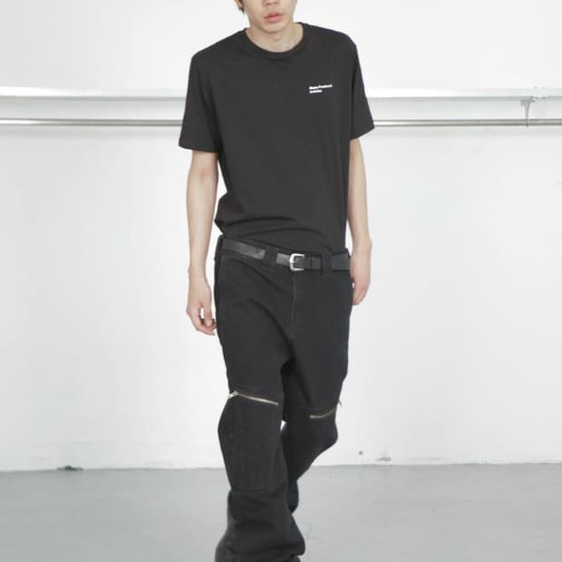 [S] 플라스틱 프로덕트 포켓 데님 팬츠
