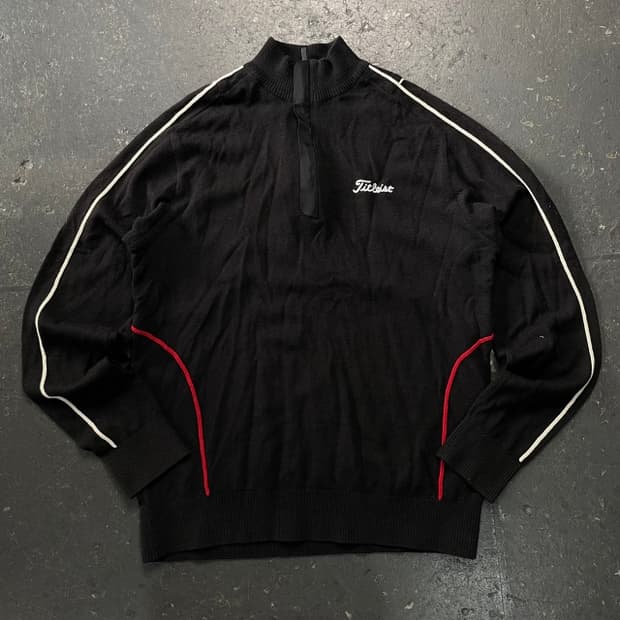 100 타이틀리스트 방풍 반집업 니트