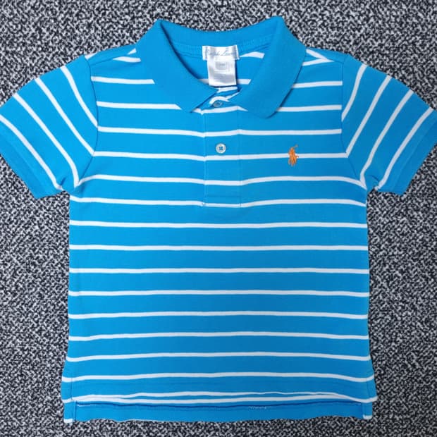 [무료배송][90]폴로 키즈 스트라이프 반팔티 카라티