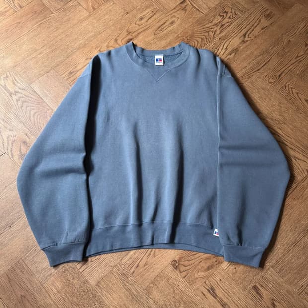 [L]러셀 USA 코발트블루 플레인 스웻셔츠