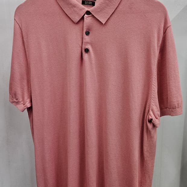 Massimo Dutti 다크핑크 엑스트라코튼 니트 카라티 XL