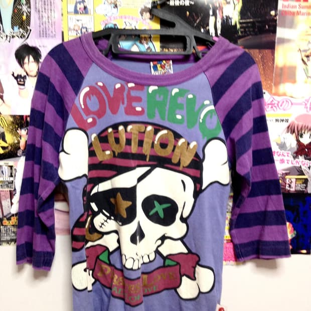 Love revolution 7부키치펑크emo씬하라주쿠 티셔츠