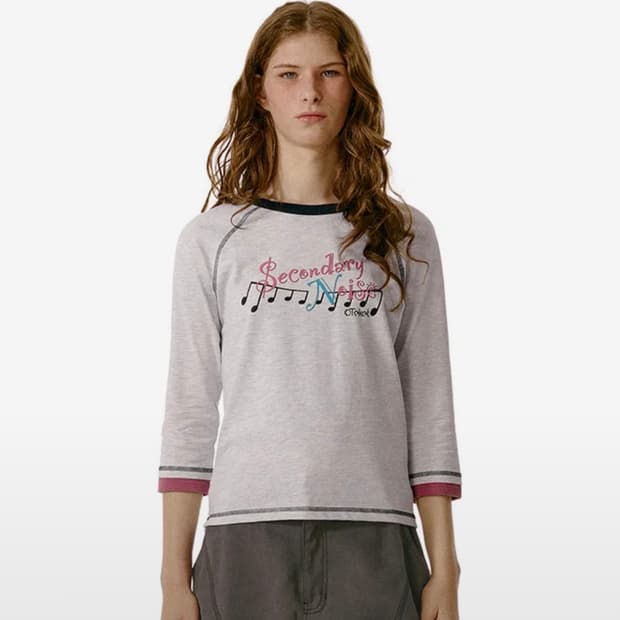 테켓 롱슬리브 Flow Note L/S Tee Melange Gray