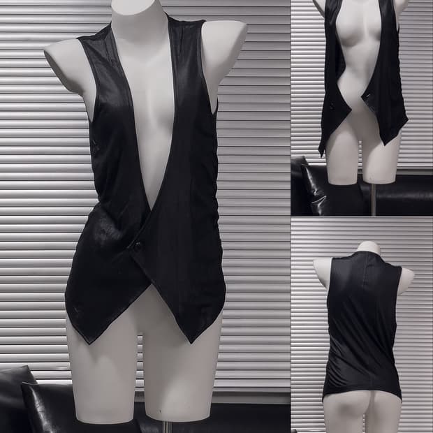 {Tornado Mart} Coating Asymmetric Vest  