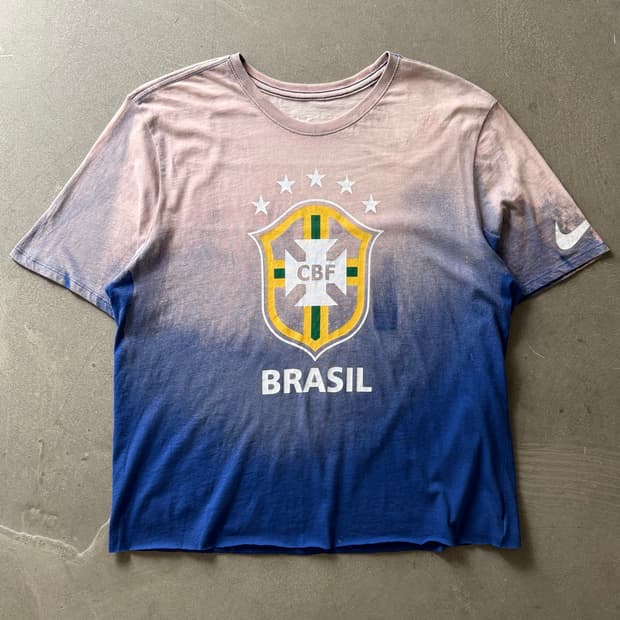 Vintage Faded Nike Brasil Cut Off Tee