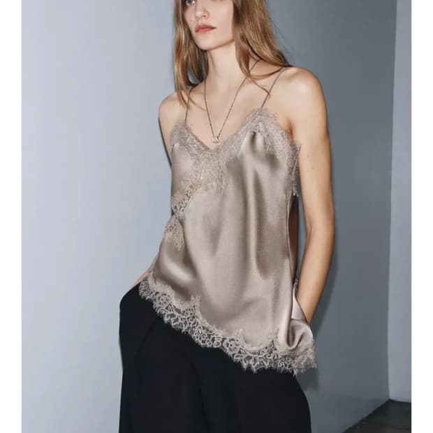 Zara 레이스 란제리 탑