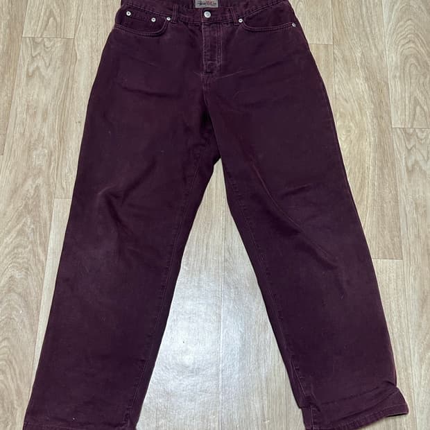 스투시 워시드 캔버스 빅 올 진 퍼플