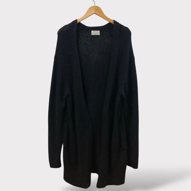 Acne아크네스튜디오 모헤어 블랙 가디건 S-L