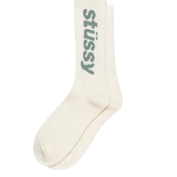 (1회착용) 스투시 헬베티카 크루 삭스 쉬폰 스톤 138845