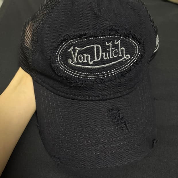 본더치 블랙 메쉬 빈티지 볼캡