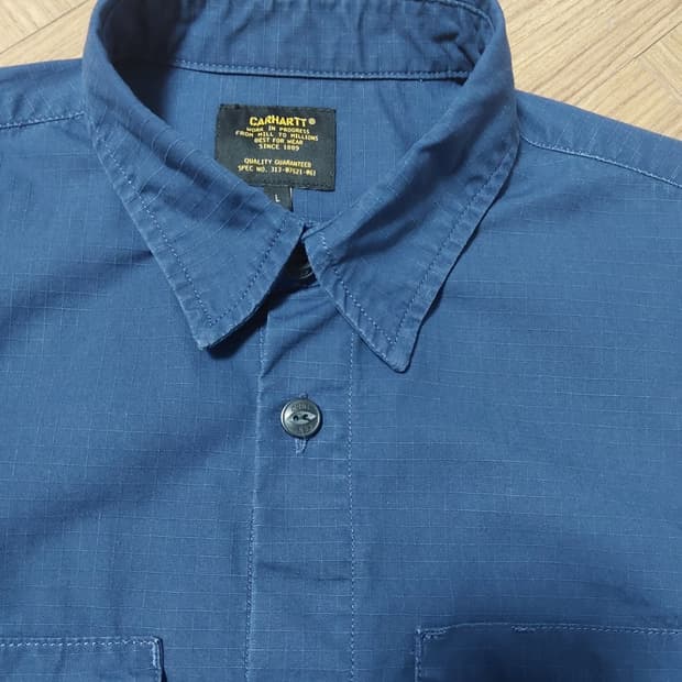 칼하트 네이비 립스탑 워크웨어 셔츠 L사이즈 (105)
