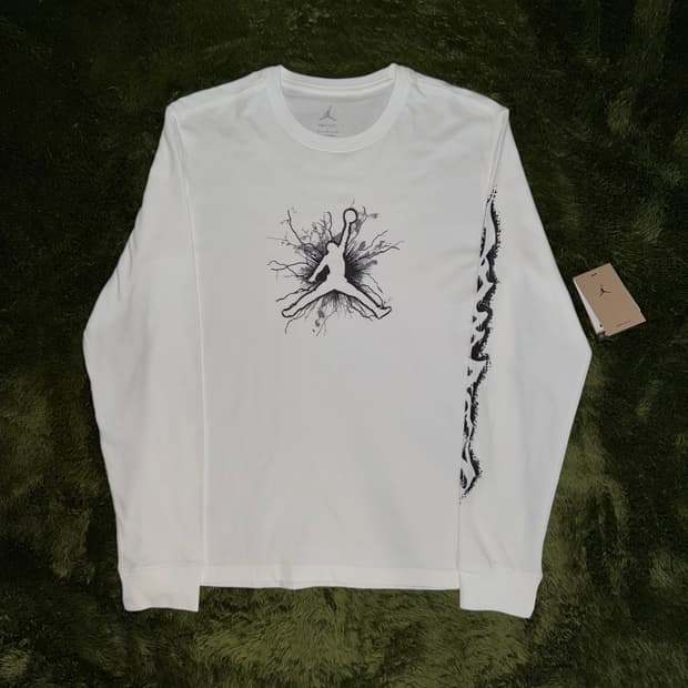 [XL,XXL] 조던 드라이핏 스포츠 그래픽 롱슬리브 화이트