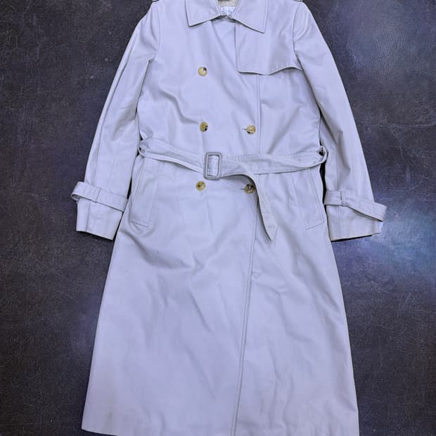 타임 더블 트렌치코트 벨트 롱코트 베이지 82