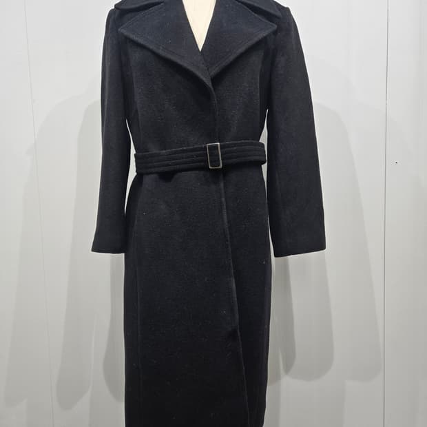 엠포리오 아르마니 블랙 벨트 롱 코트