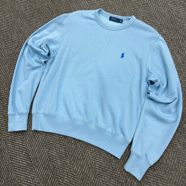 폴로 맨투맨 블루