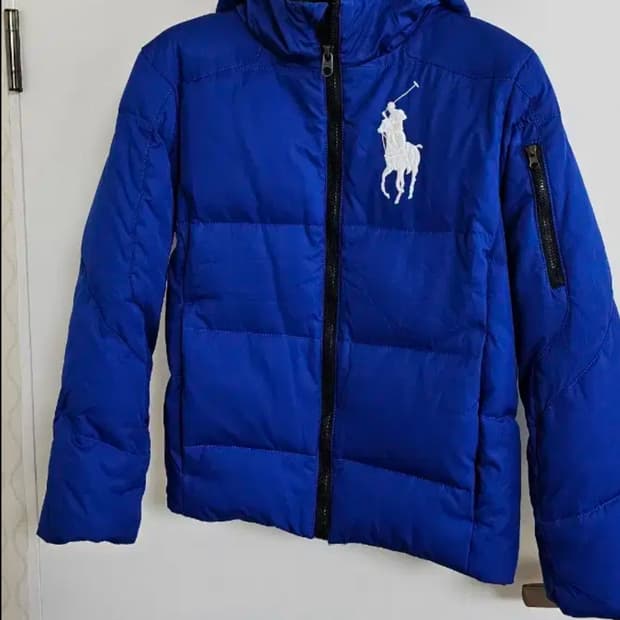 폴로 빅포니 패딩 블루 m