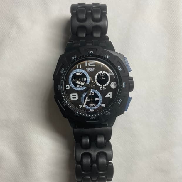 빈티지 스와치 크로노그래프 블랙듄