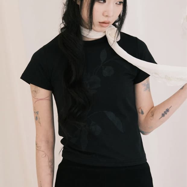 프레그팜 피오니 플라워 티셔츠