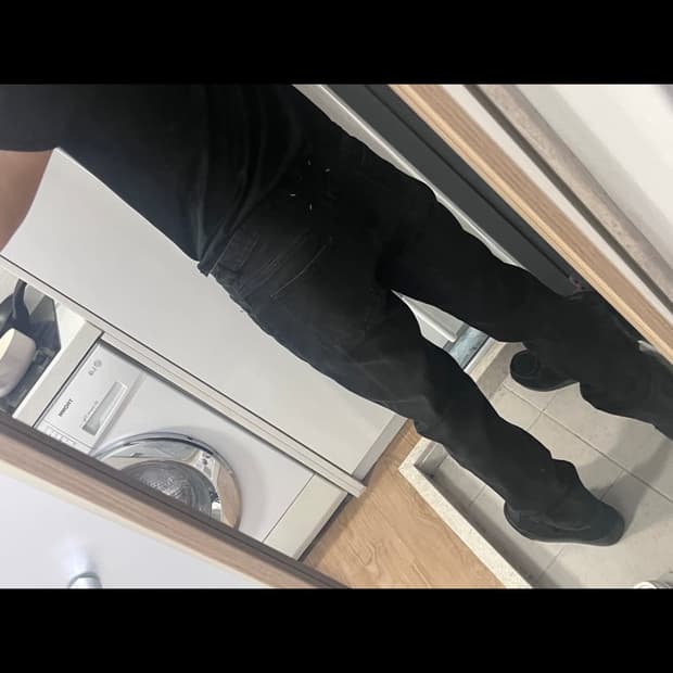 마르지엘라 블랙 데님 팬츠