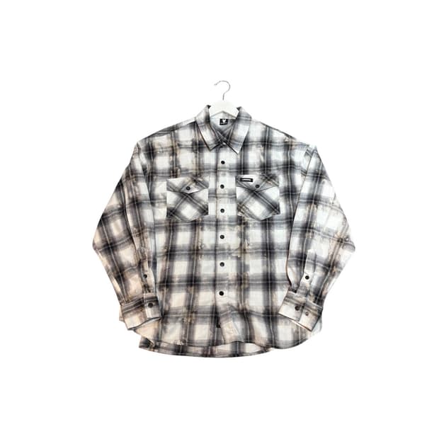 라이프워크 빈티지 투포켓 체크 셔츠 자켓 M